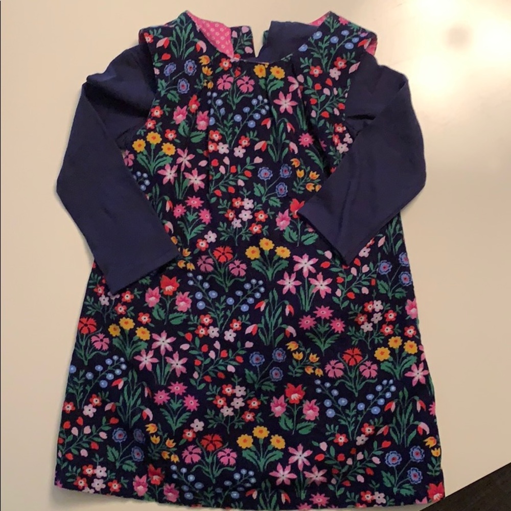 JoJoMaManBeBe floral corduroy jumper! EUC